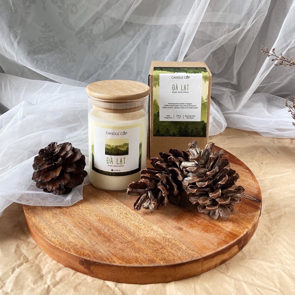 Nến thơm mùi hương Đà Lạt - Candle Cup Da Lat - Thuần Nông