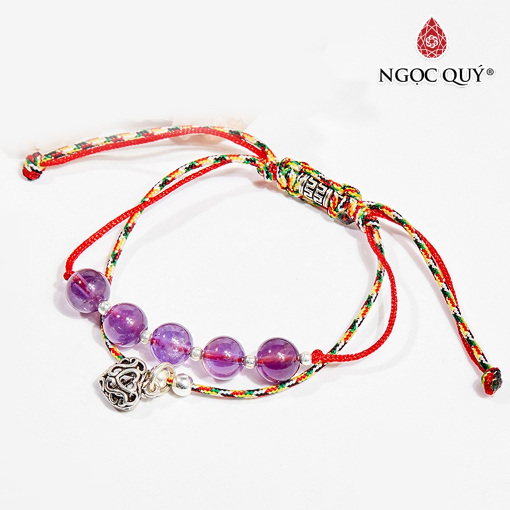 Vòng tay thắt dây TA tím - Ngọc Quý