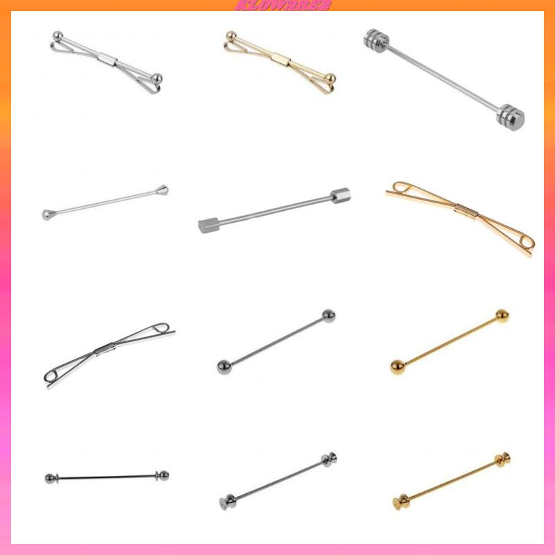Skinny Pin Barbell Quý Ông Cổ Dây Buộc Kẹp Khóa Thanh Cà Vạt Pin