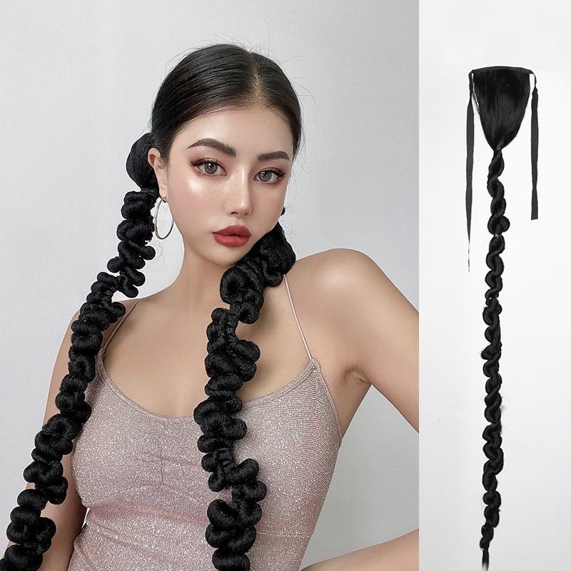 Bán Chạy!Tóc Giả Thắt Bím Đuôi Ngựa Phong Cách Âu Mỹ Cho Nữ