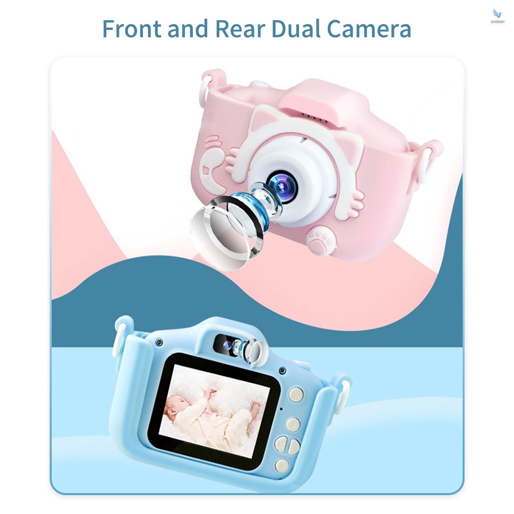 Camera kỹ thuật số 20MP 1080P HD dễ thương có thể sạc lại màn hình 1.9 Inch 32GB hỗ trợ thẻ nhớ cho bé 3-10
 | BigBuy360 - bigbuy360.vn
