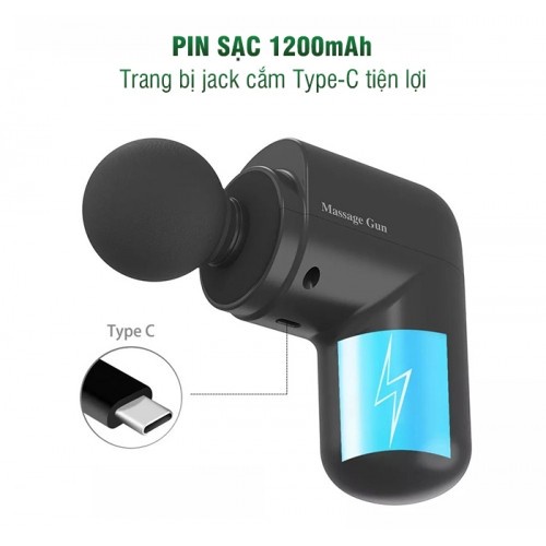 Súng massage giãn cơ mini kết hợp đầu nóng NK-173 | OKbuy