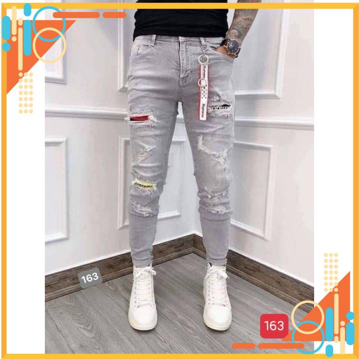 Quần Jean Nam Chất Co Giãn, Dáng Ôm Body, Hit Hót Thời Trang Phong Cách tp_shop_ 87 ms163