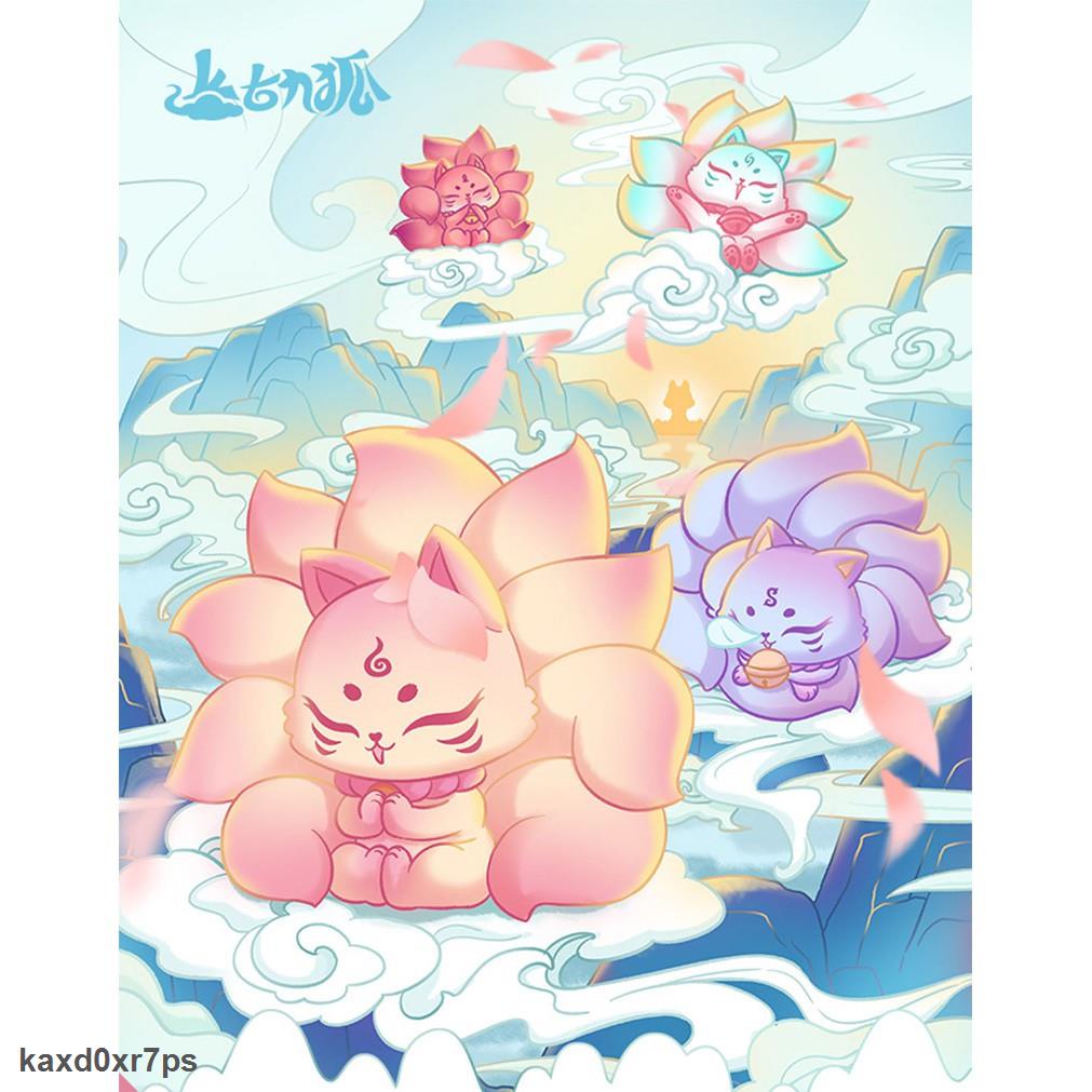 Giá SỉHộp Mô Hình Ngẫu Nhiên Dòng Cáo Chín Đuôi Cổ Đại Dễ Thương