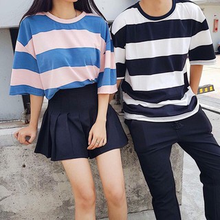 Áo kẻ thụng tay lỡ các màu .