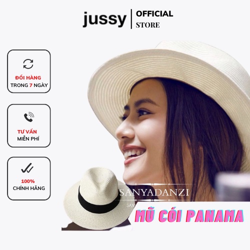 Nón Cói Panama Jussy Official Chất Cói Cước Mềm Dẻo Form Mũ Phớt Cao Bồi Cá Tính [ĐÓNG TRONG HỘP GIỮ FORM NÓN