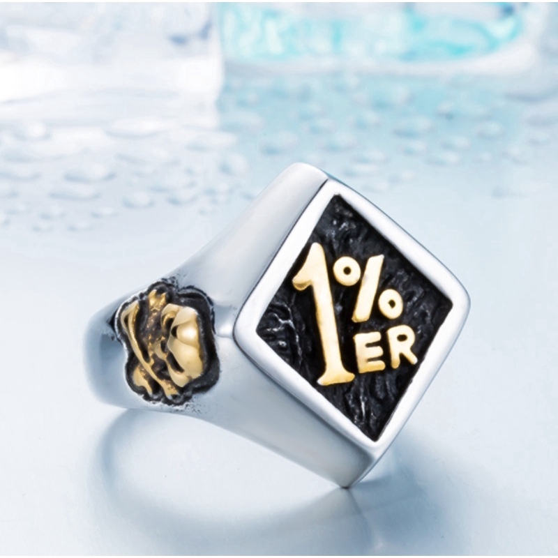 Thiết kế nhẫn hợp kim titan Skull Style Punk Rock cho nam giới