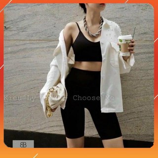 Quần legging đùi cuộn tím hot hit