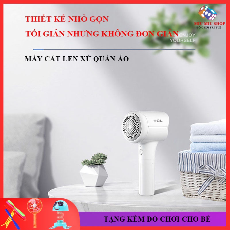 Máy cắt lông xù quần áo đa năng 2 trong 1, xơ len hút bụi, không dây sạc pin nhỏ gọn tiện lợi