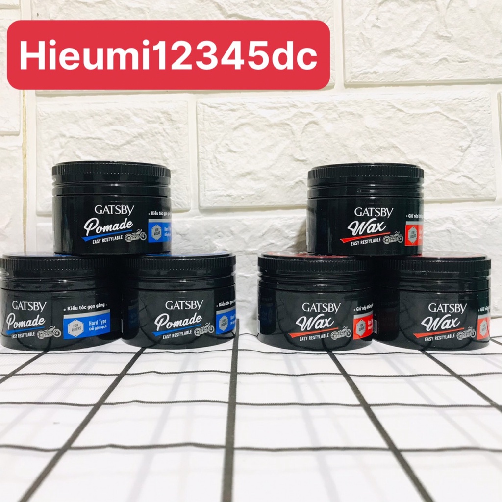 Keo vuốt tóc khô giữ nếp tạo kiểu định hình tóc nam Gatsby Hair Pomade Easy Restylable 65g