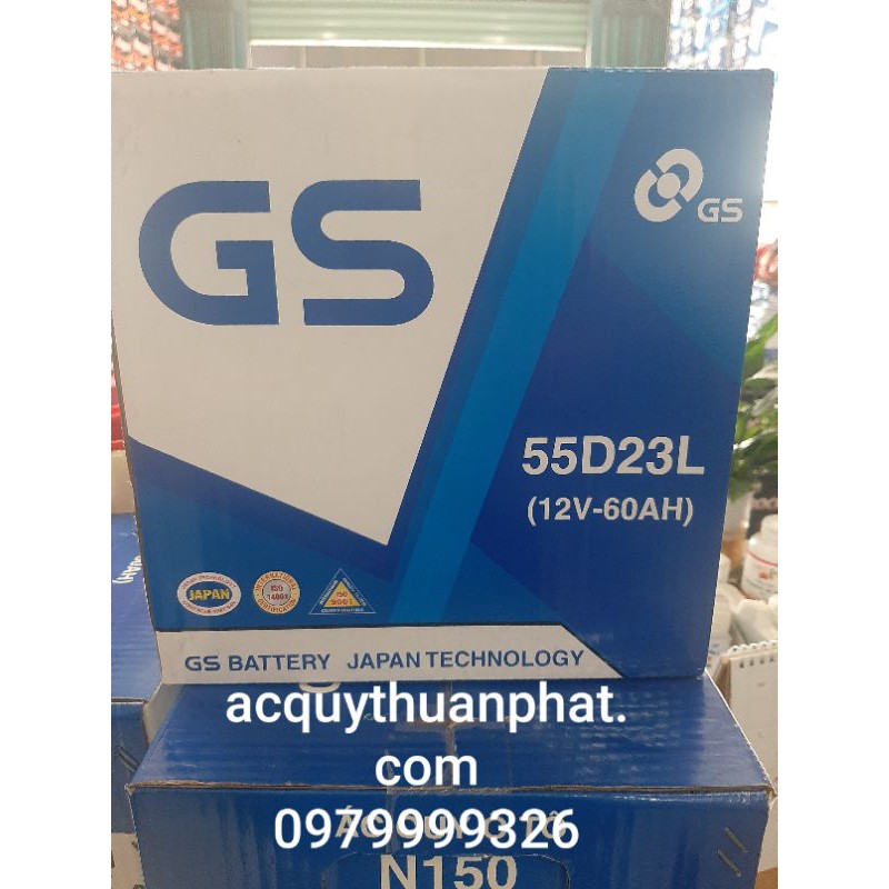 bình ắc quy Gs 55D23L 12V-60ah