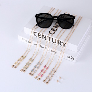 Mask lanyard\Crystal Necklace Glasses Holder Mask Anti-lost Chain Gradient Color Imitation Mask strap