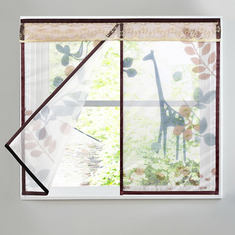 Velcro lưới chống muỗi tự lắp đặt dính từ tính vô hình cửa sổ nam châm rèm hộ gia đình <