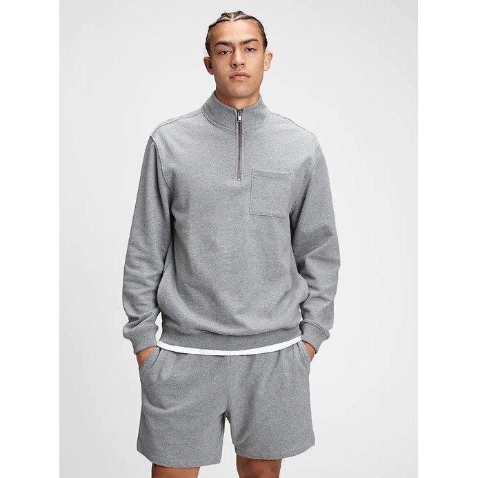 Áo Thun Nam Dài Tay Cổ Lọ có Khóa Kéo - Long Sleeves Half-Zip Sweatshirt - Modife Shop