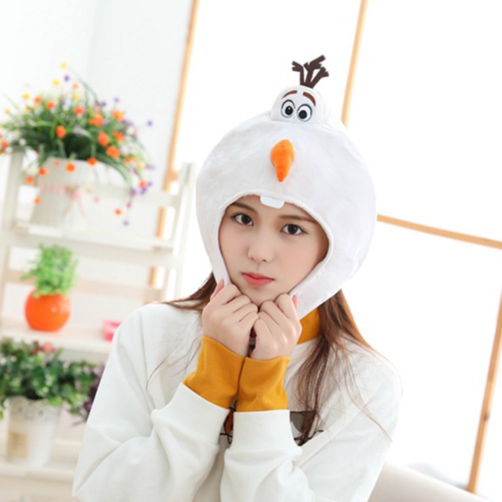 Mũ Hóa Trang Người Tuyết Olaf Nhồi Bông Dễ Thương Cho Bé Gái
