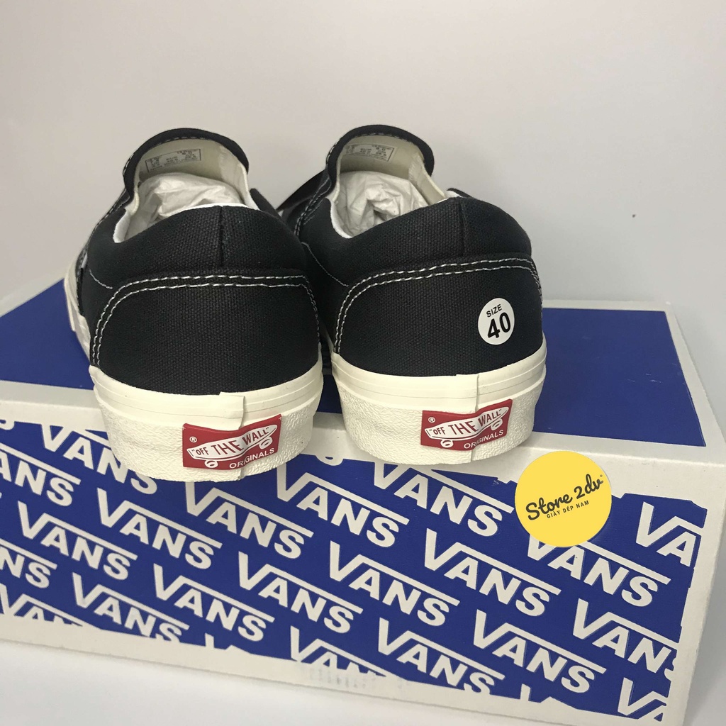 [Tặng Kèm Hộp + Vớ Xinh]Giày Vans Xỏ Đen Vault Slip On Black White