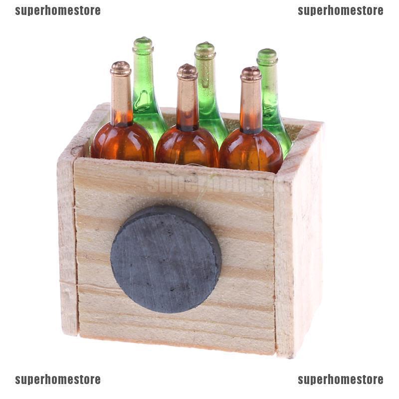 [Mã TOYDEC hoàn 20K xu đơn 50K] Bộ 6 chai rượu vang đồ chơi búp bê bằng gỗ xinh xắn