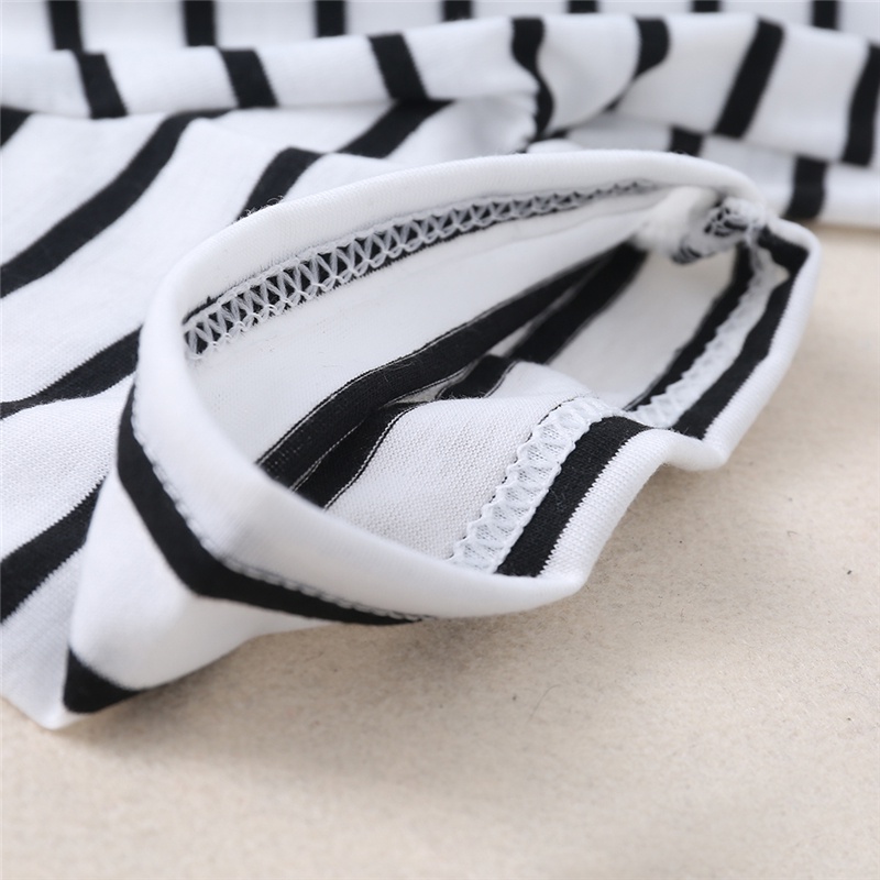 Đầm Thun Ngắn Tay Cổ Tròn Dáng Rộng Họa Tiết Kẻ Sọc Thời Trang Mùa Hè Cho Nữ