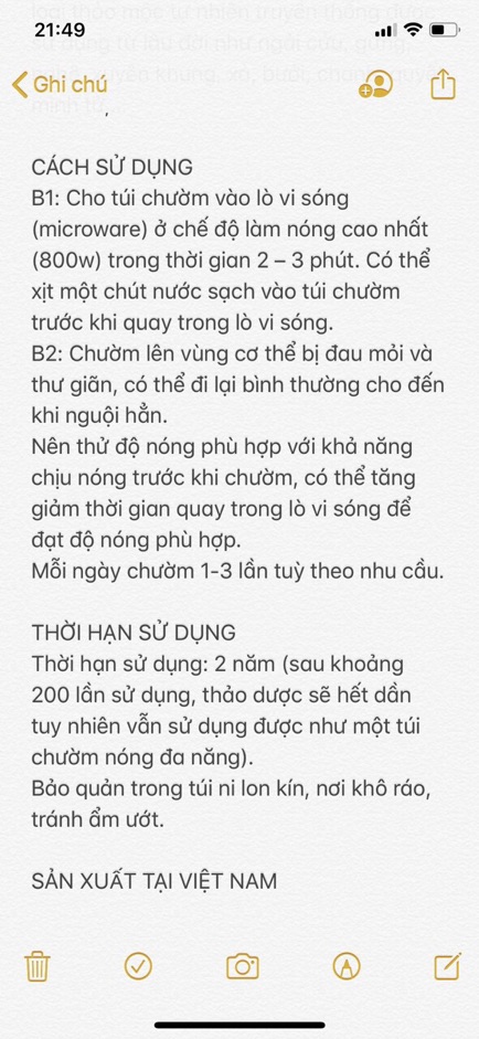 Gối chườm thảo dược hapaku (quà tặng vinamilk)