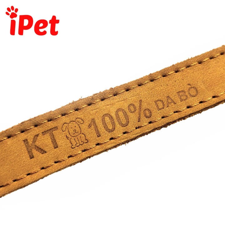 Vòng Cổ Bằng Da Bò 100% Cho Chó Từ 5-15kg - iPet Shop