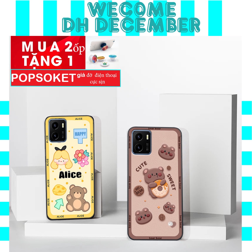 Ốp lưng Vivo Y15S  in hình 3D gấu mới nhất - sang - chảnh - ĐẸP- BỀN