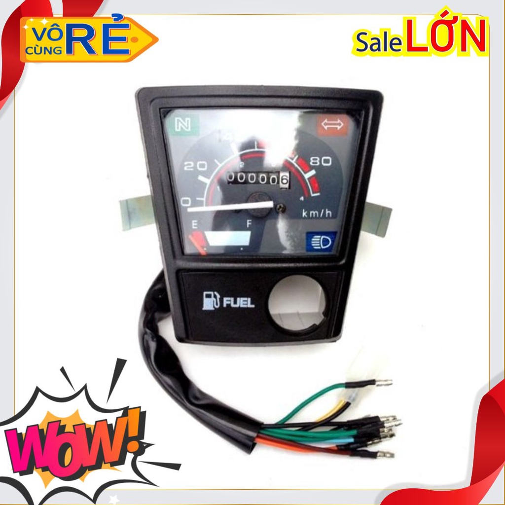 Cụm đồng hồ Cub 82, DD (mặt kiếng cho xe máy Honda kính chữ Fuel) - Hàng tốt, giá rẻ vì shop n