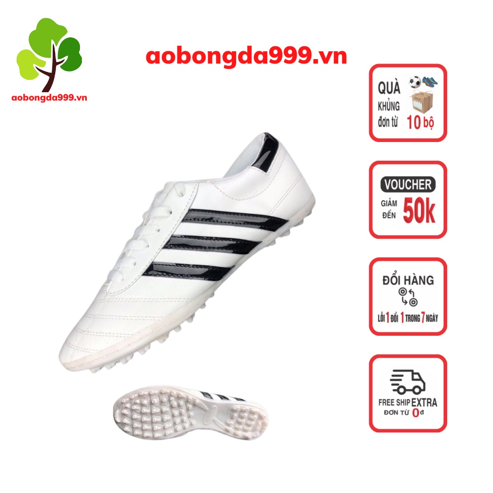 Giày đá bóng - giày đá banh ba sọc khâu full đế chất lượng cao - aodabong999.vn