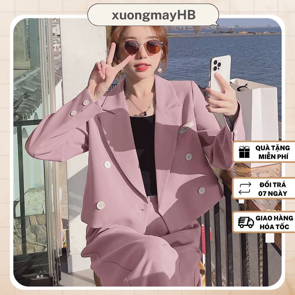 Set áo vest blazer kèm quần dài HB thiết kế thanh lịch cá tính, đủ size S088