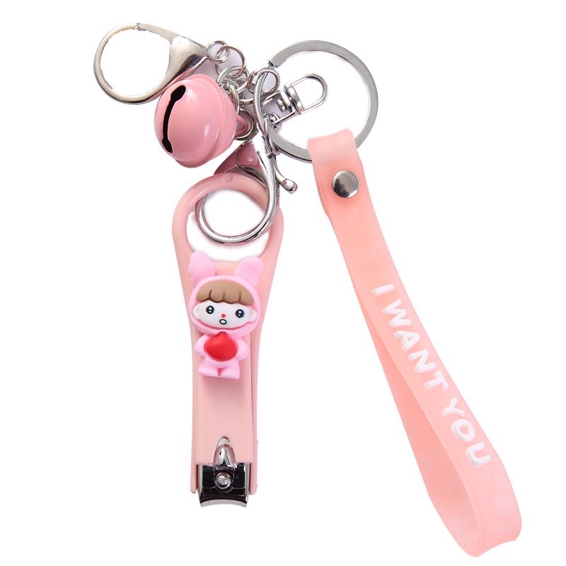 Móc khóa kèm bấm móng tay cute, tiện lợi vô cùng móc balo, túi xách phụ kiện - Cutegifts.vn