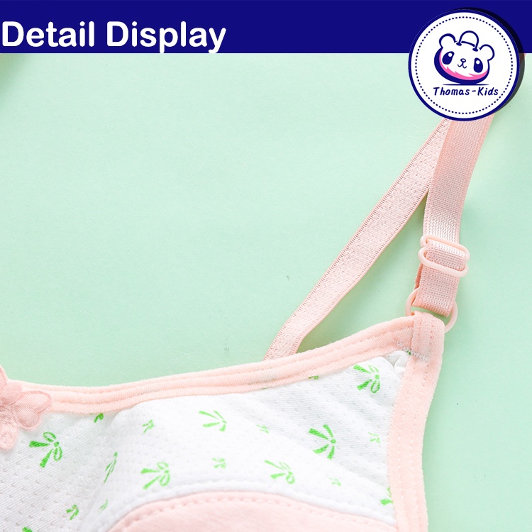 Áo Ngực Không Đệm 100% Cotton Có Dây Điều Chỉnh Cho Tuổi Teen 8-16