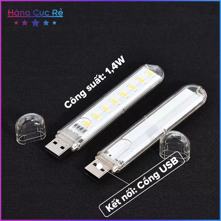 Bộ 3 Đèn LED 8 bóng cổng USB 🔵Freeship🔵 Đèn trang trí, đèn đêm đọc sách siêu sáng - Shop Hàng Cực Rẻ