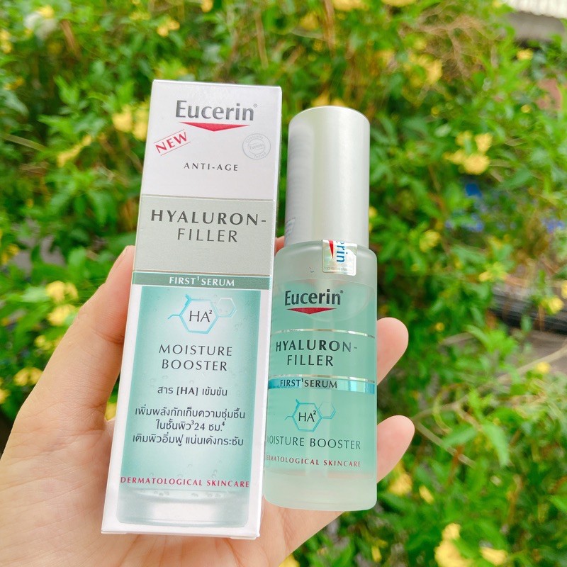 (Date 04/2023) Eucerin Tinh Chất Cấp Ẩm &amp; Ngăn Ngừa Lão Hóa Hyaluron-Filler Moisture Booster 30ml Tặng KCN 7ml