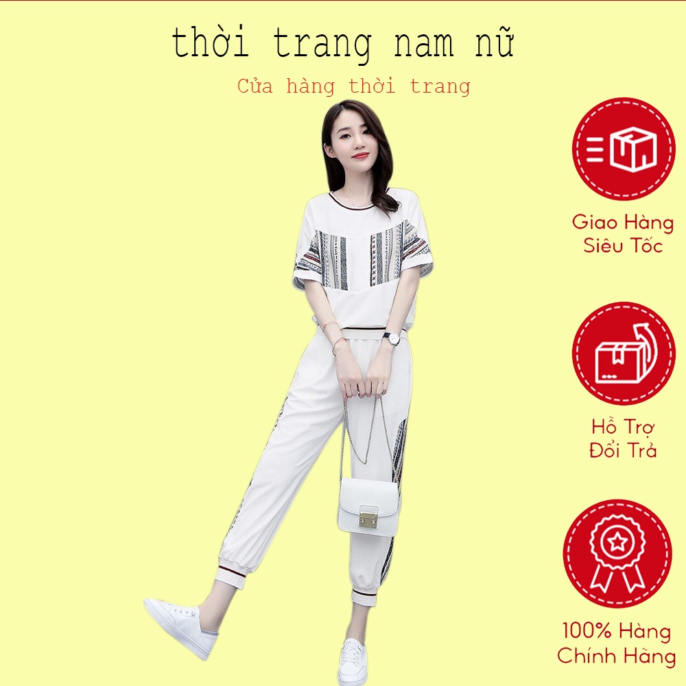 Bộ Đồ Thể Thao Mùa Hè Mới 2021 Gồm Áo Và Quần Dành Cho Nữ