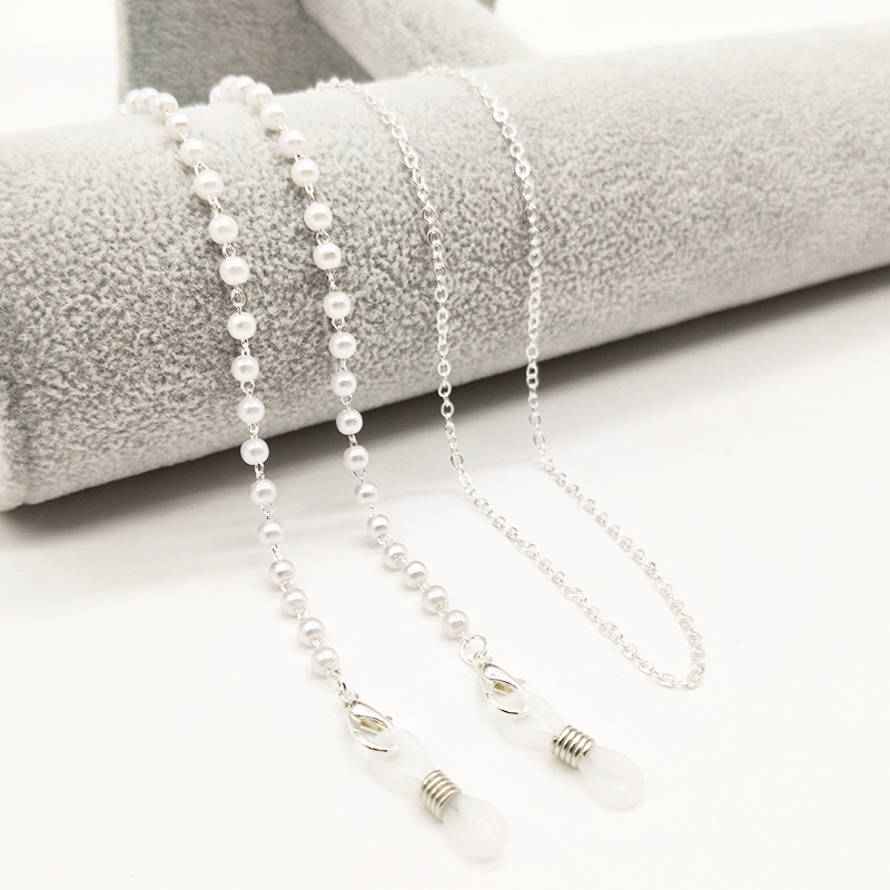 Dây đeo mắt kính đính ngọc trai giả 2 trong 1 thời trang cho nữ