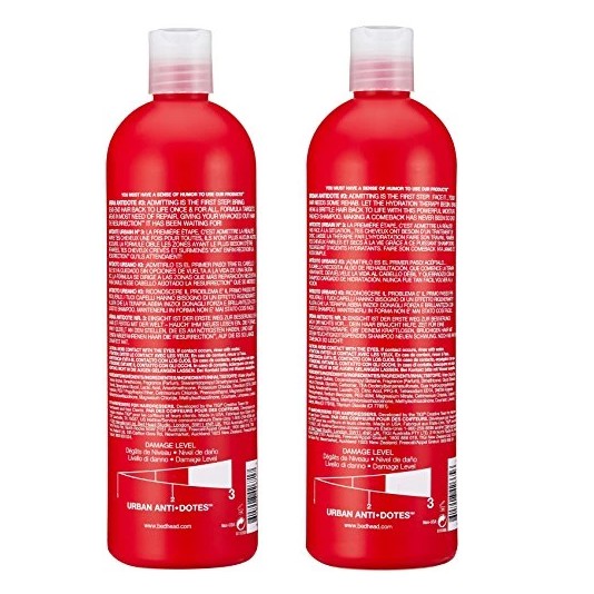 Bộ Dầu Gội + Xả Phục Hồi Tóc Hư Tổn Tigi 3 Bed Head Urban Antidotes Resurrection, Đỏ 2 x 750ml