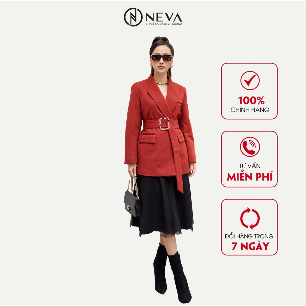 Áo vest dạ kèm đai eo NEVA W700001
