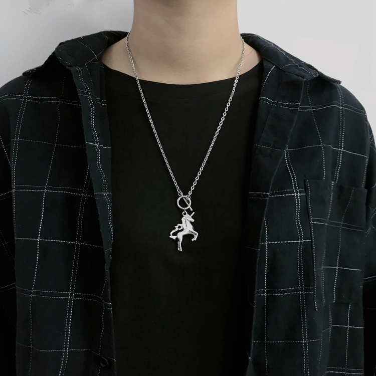 Dây chuyền họa tiết kì lân độc đáo thời trang phong cách hip hop cho cặp đôi