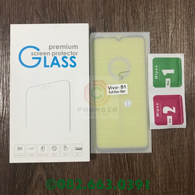 Cường Lực 9D Cho Vivo S1 Full màn hình, Full keo (có video)