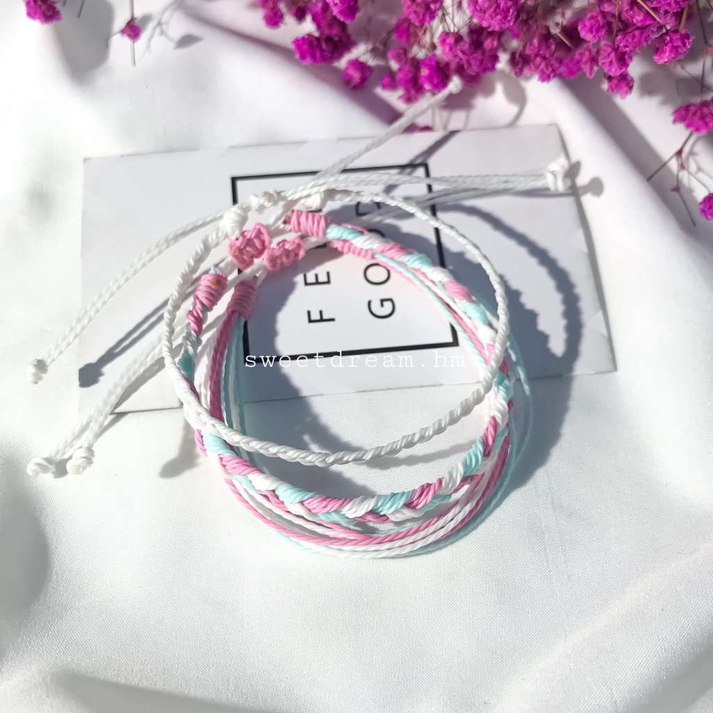 Vòng tay mix màu cute, vòng tay handmade xinh xắn