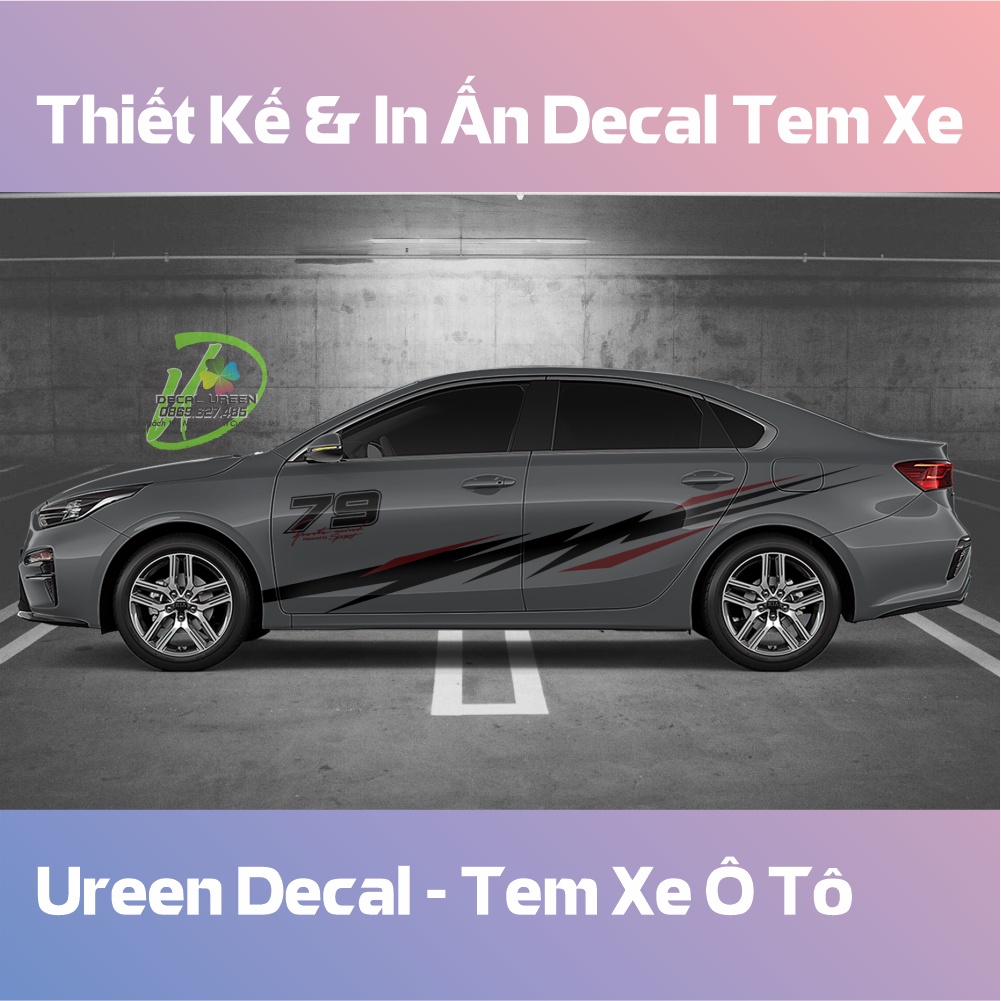 Decal Tem Xe Cerato 2019 - 2021 Mẫu 002