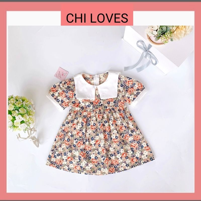 Váy bé gái 1 2 3 4 5 6 7 8 tuổi Chi Loves, Váy cho bé gái mùa hè hàng thiết kế V69
