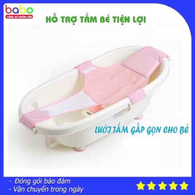 [Mã 267FMCGSALE giảm 8% đơn 500K] Lưới Tắm Gấp Gọn Cho Bé an toàn gọn nhẹ (tuỳ chỉnh mọi kích thước chậu)