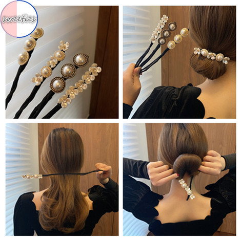 Kẹp tóc hình bông hoa/ đính ngọc trai nhân tạo thời trang cho nữ