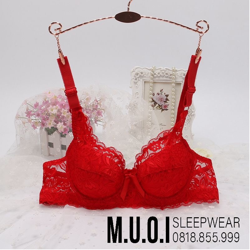 Áo Lót Bra Ren Mềm Mút Mỏng Có Gọng Mềm Hàng Đẹp Chuẩn Hàng QC MUỐI SLEEPWEAR A03