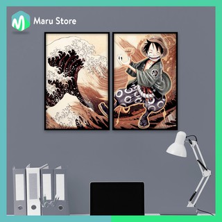 Tranh One Piece Treo Tường, Luffy, Phong Cách Hiện Đại