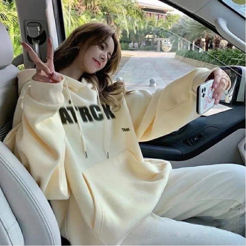 Áo hoodie nỉ cotton ATRICH LN12