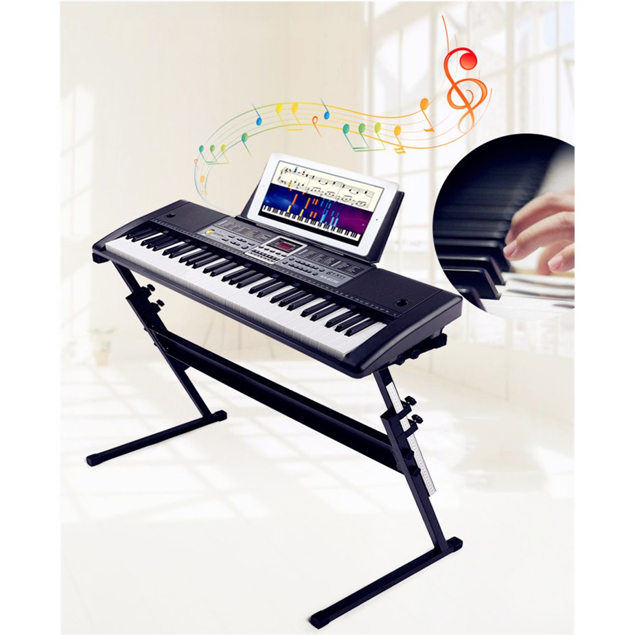 Đàn piano điện tử + Chân Đa năng cho người mới học, trẻ em kèm Mic và giá đỡ