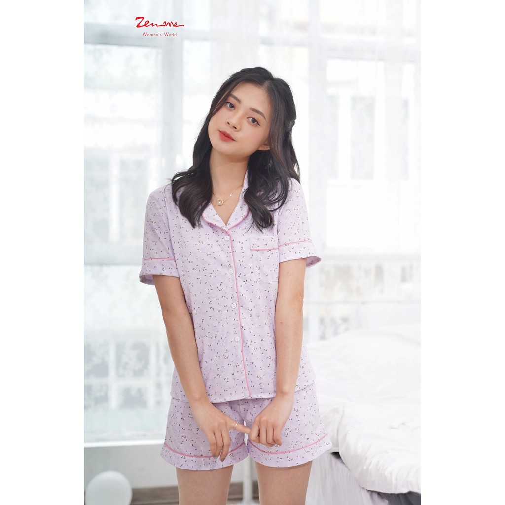 [Mã LT50 giảm 50K đơn 150K] Đồ bộ mặc nhà Zen Me pijama nữ cộc tay quần đùi chất liệu chuẩn cotton mùa hè | BigBuy360 - bigbuy360.vn