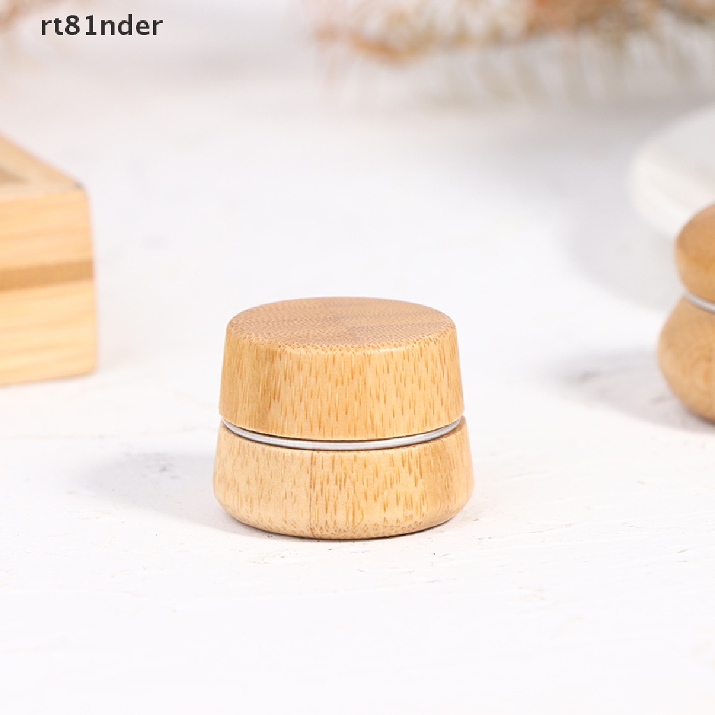 [Hàng mới về] Hộp rỗng vỏ tre chứa kem dưỡng da tiện dụng