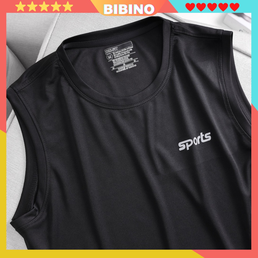 Áo ba lỗ nam nữ tank top form rộng unisex big size sát nách tập GYM phong cách thể thao thun lạnh mềm mịn BIBINO